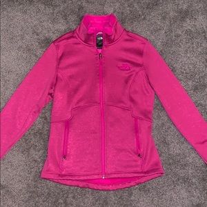 hot pink north face jacket